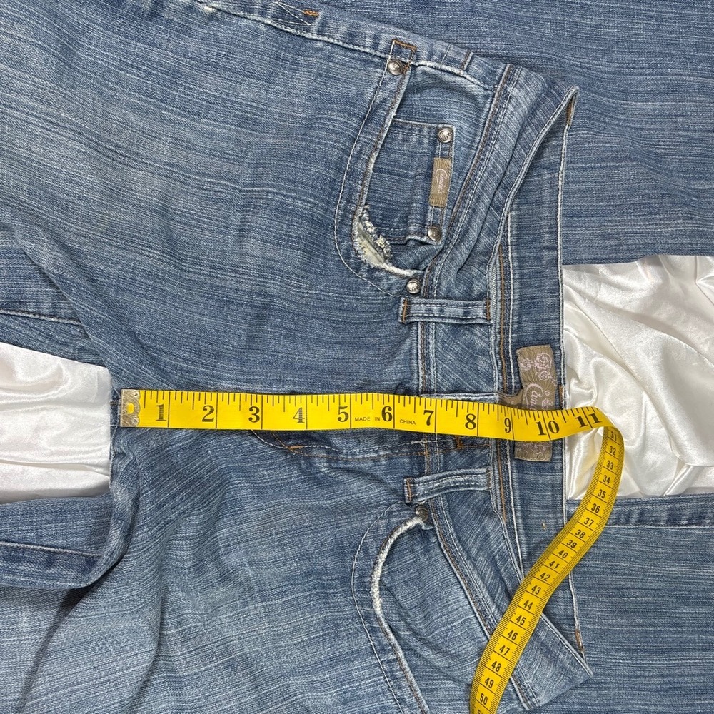 y2k Candies Flare Jeans Blue Good Low Rise Distressed Bootcut Denim Size 9 - Picture 5 of 7